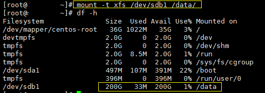 Centos7 添加挂载新硬盘、分区、格式化