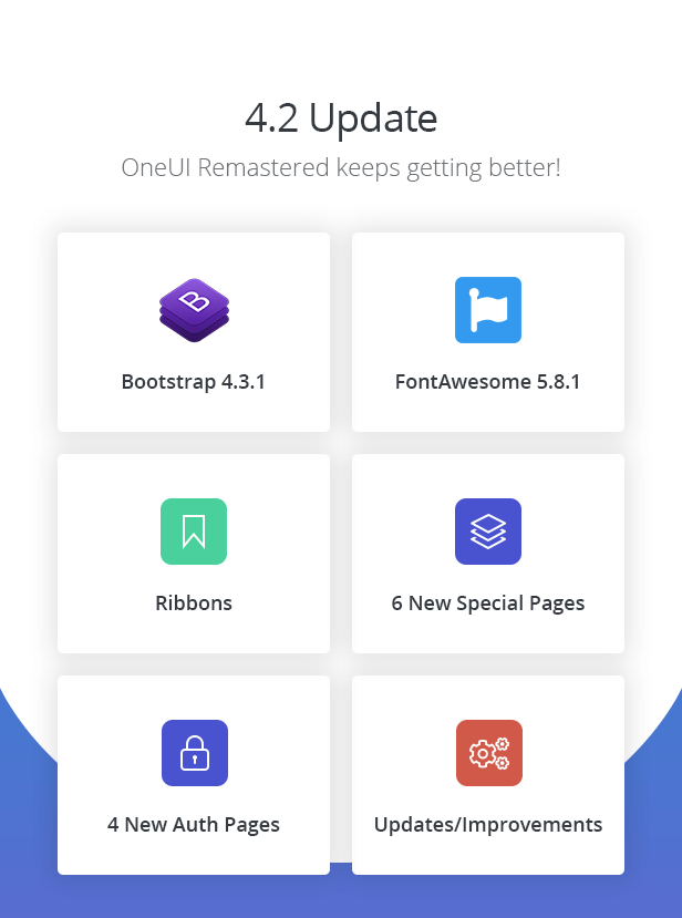 ONEUI V4.2.0 - BOOTSTRAP 4 HTML后台模板免费分享
